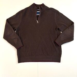 Tommy Bahama Cashmere and Cotton Blend Quarter-Zip Sweater - Size L - Mens